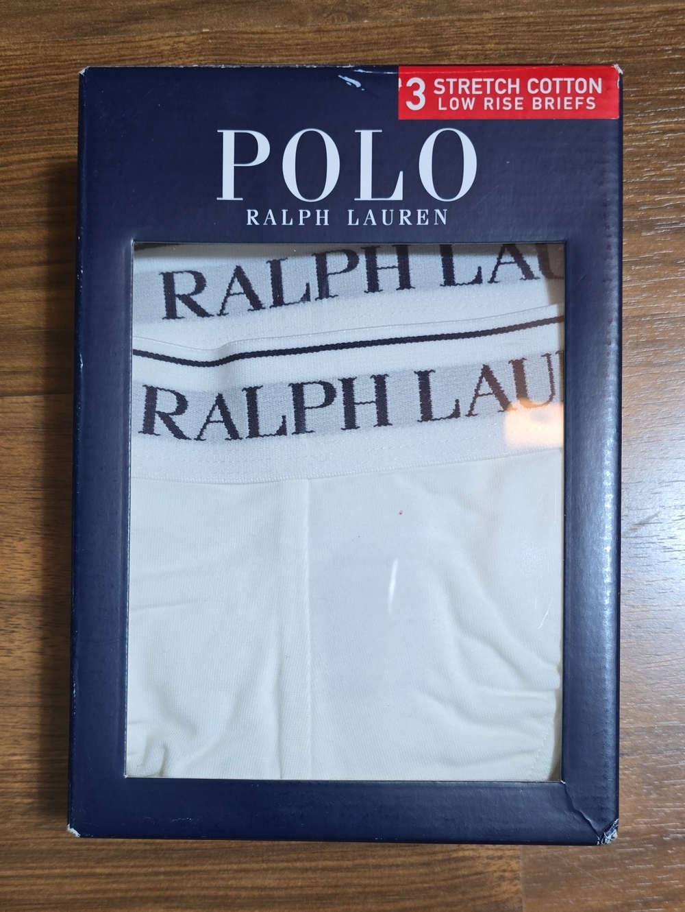 Polo Ralph Lauren White Low Rise Briefs (3-Pack) Stretch Cotton
